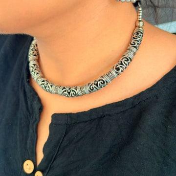 Handcrafted German Silver Necklace Set
