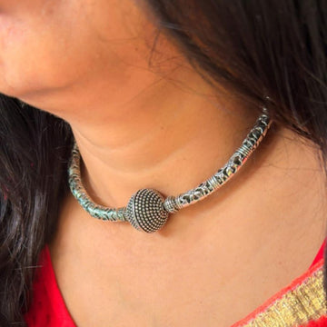 German Silver Tribal Choker