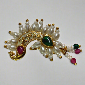 Peacock Pearl Nath Design - Nosepin