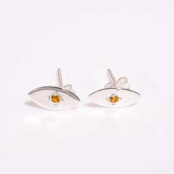 Citrine Gemstone 925 Sterling Silver Earrings