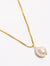 925 Sterling Silver Gold Plated Pendant Necklace With Box Chain Pearl Gemstone