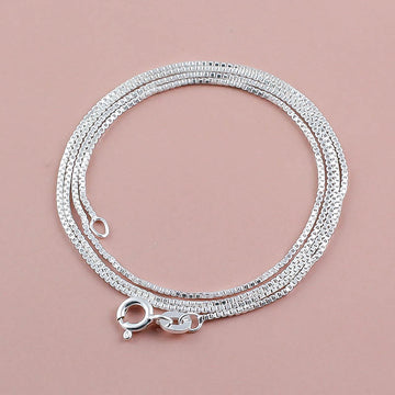 925 Sterling Silver Box Chain Necklace