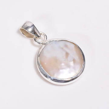Baroque Pearl Gemstone 925 Sterling Silver Pendant