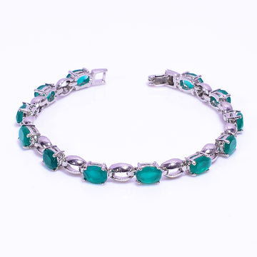 925 Silver Plated Cubic Zirconia Tennis Bracelet