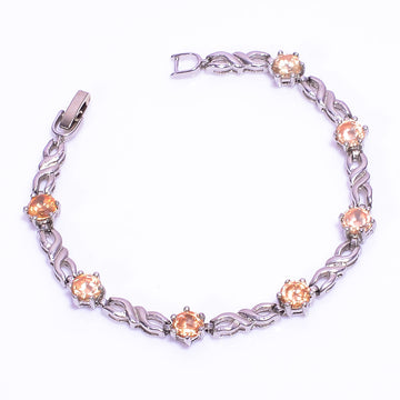 925 Silver Plated Cubic Zirconia Tennis Bracelet
