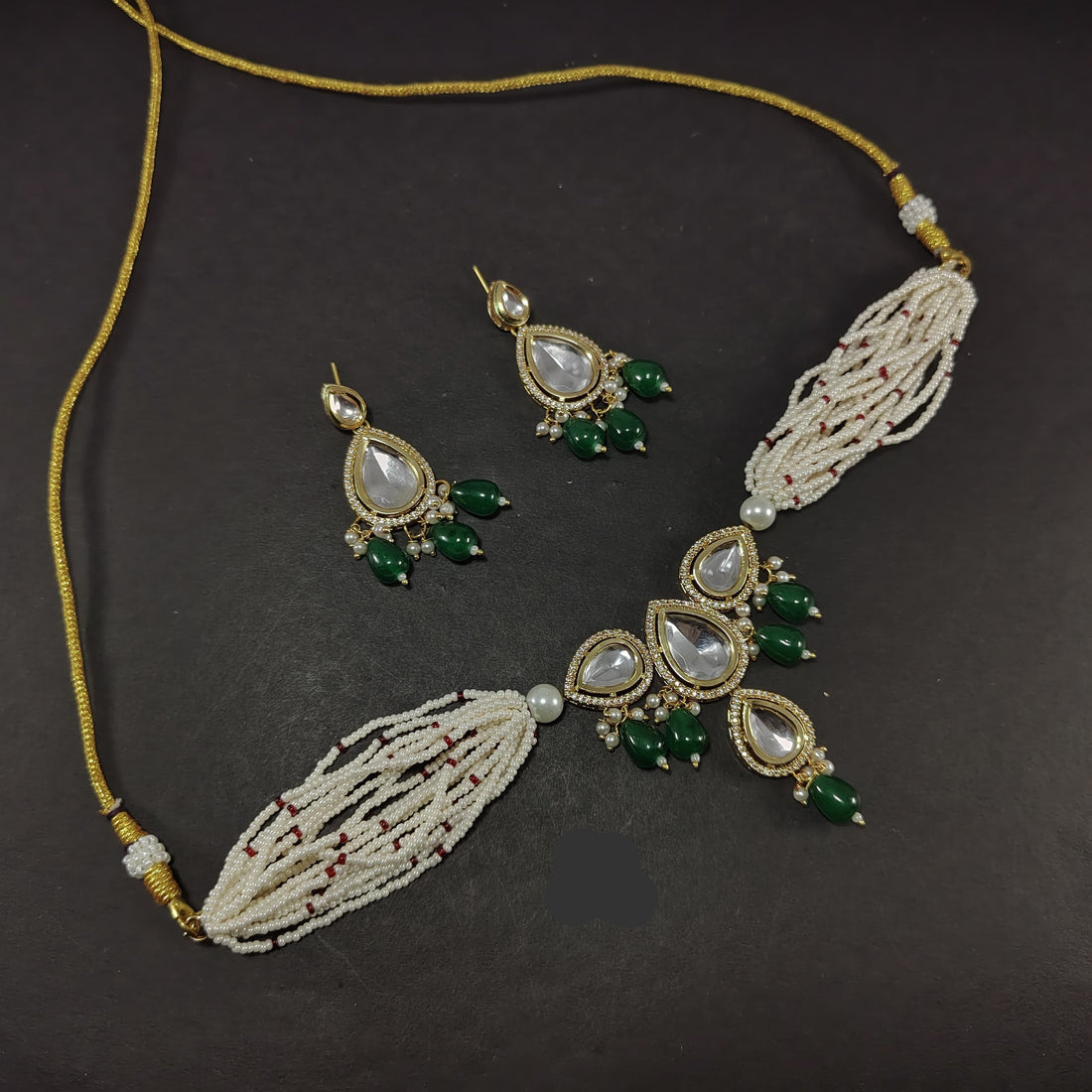 Tri Kundan Necklace