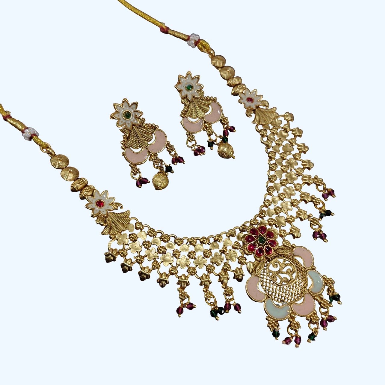 Meenakari Gold Necklace