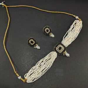 White Bead Choker