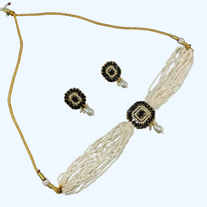 White Bead Choker