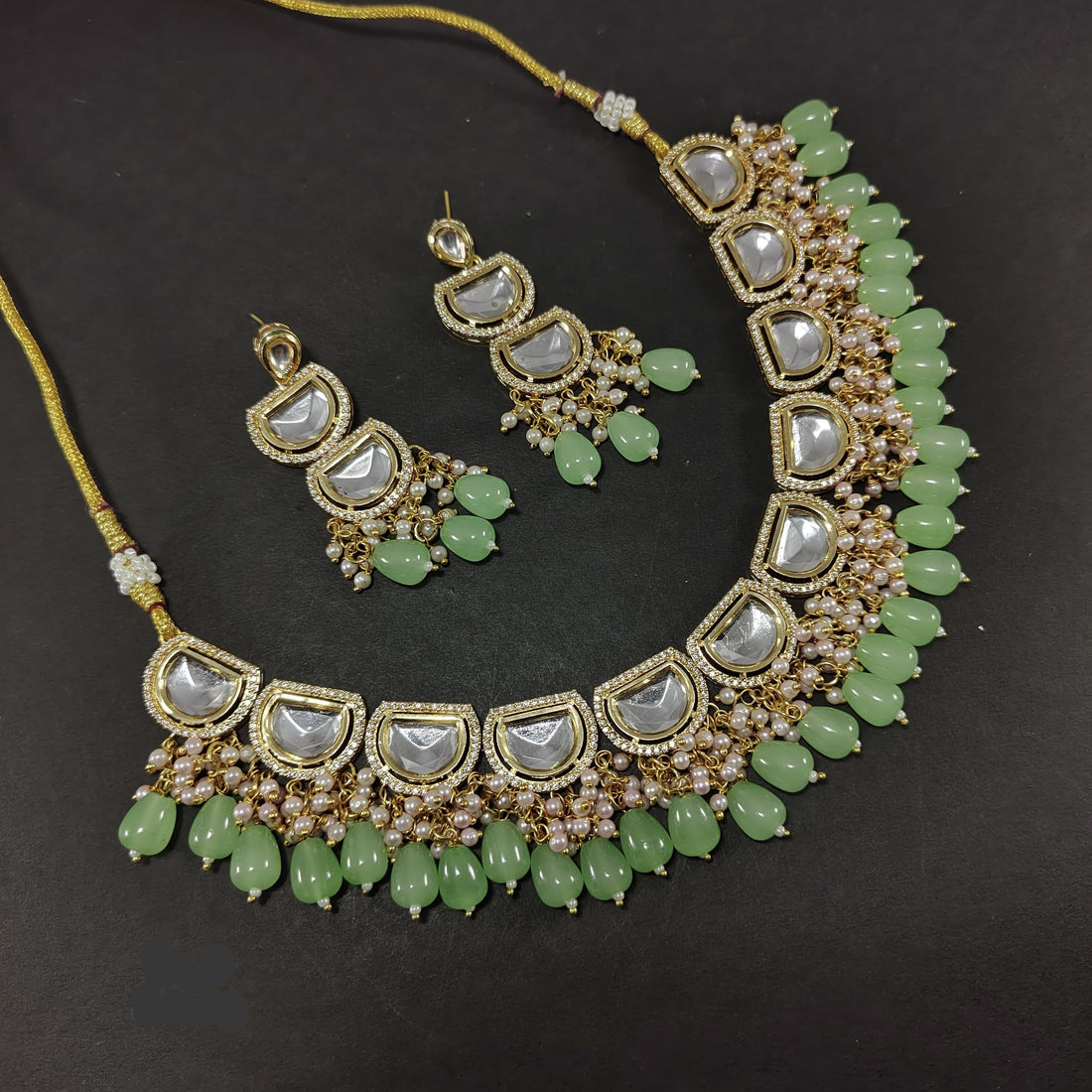 Pastel Necklace with Earrings