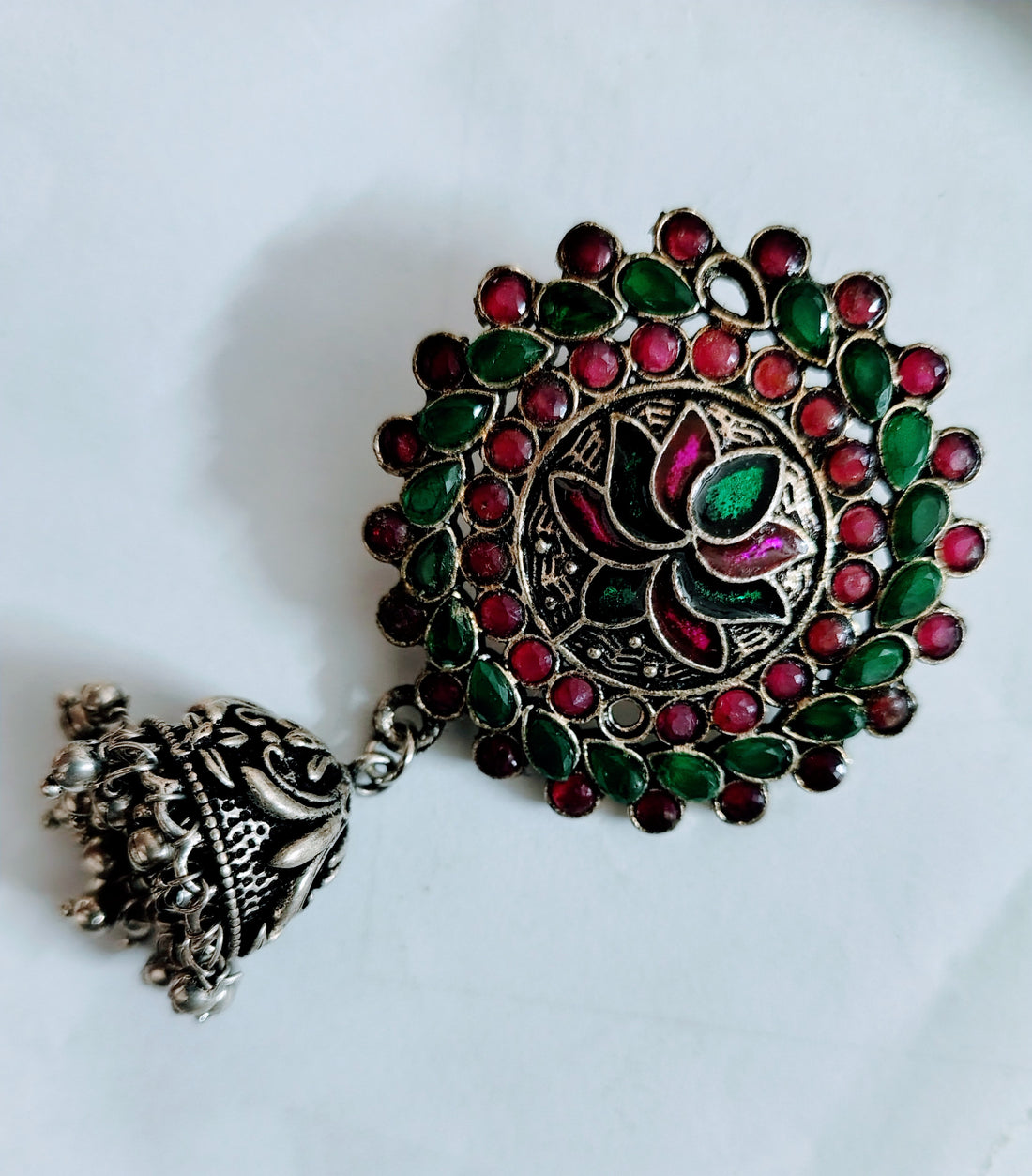 Jhumka in Blue and Pink