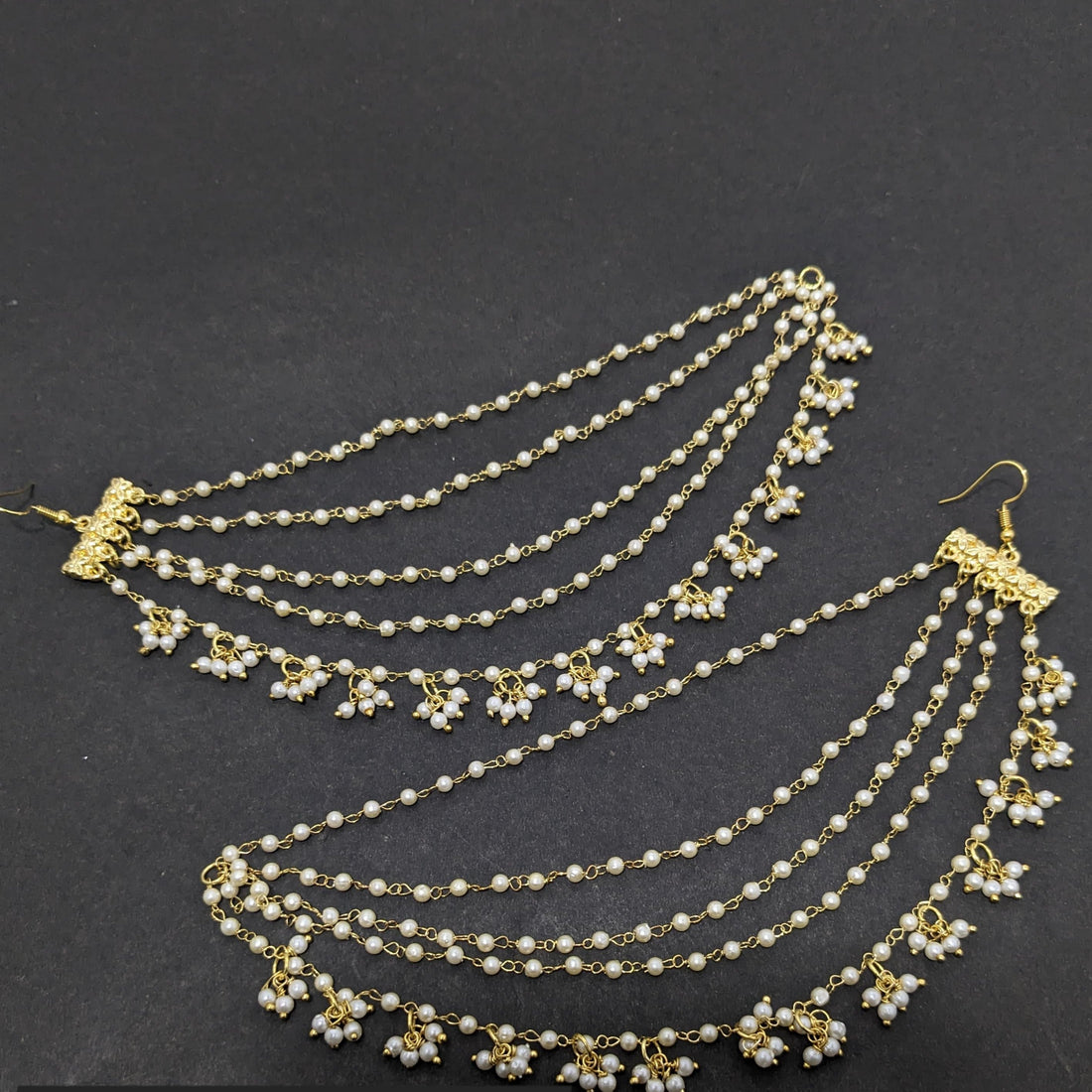 Pearl Long Hair Chain for Earrings