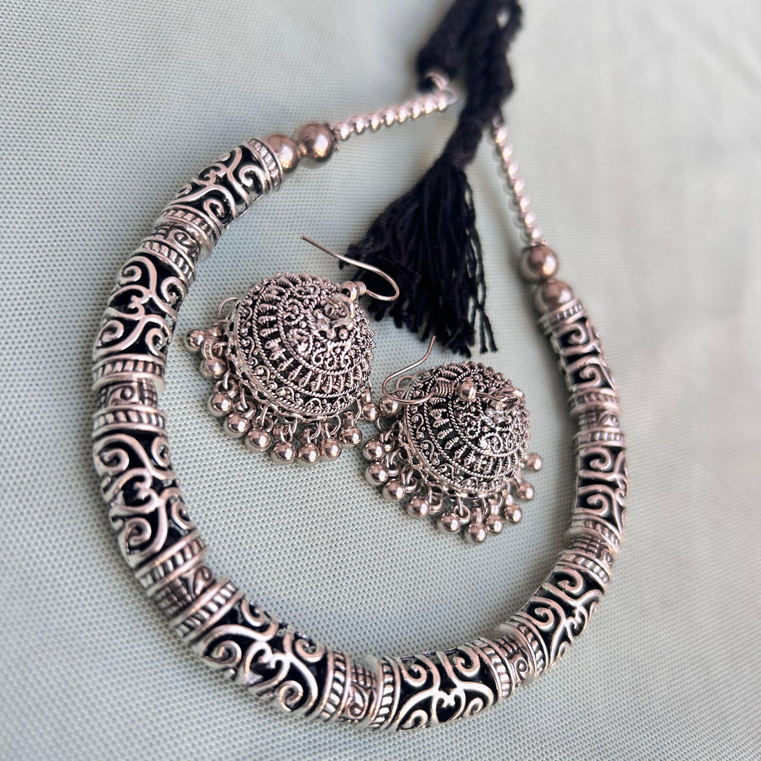 Handcrafted German Silver Necklace Set