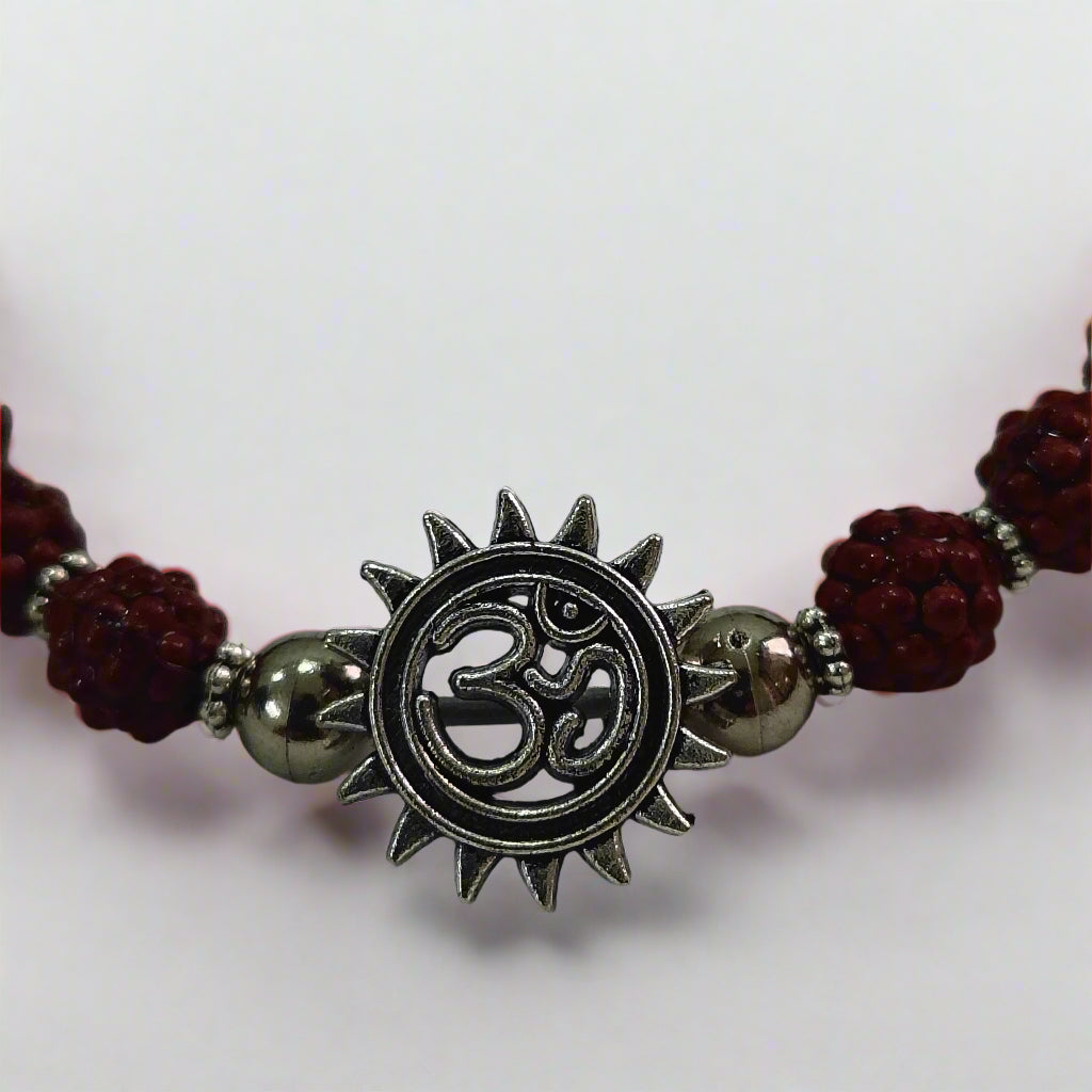 Rudraksha Om Charm Rakhi