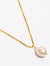 925 Sterling Silver Gold Plated Pendant Necklace With Box Chain Pearl Gemstone