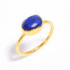 Gold Plated Amethyst 925 Sterling Silver Stackable Ring