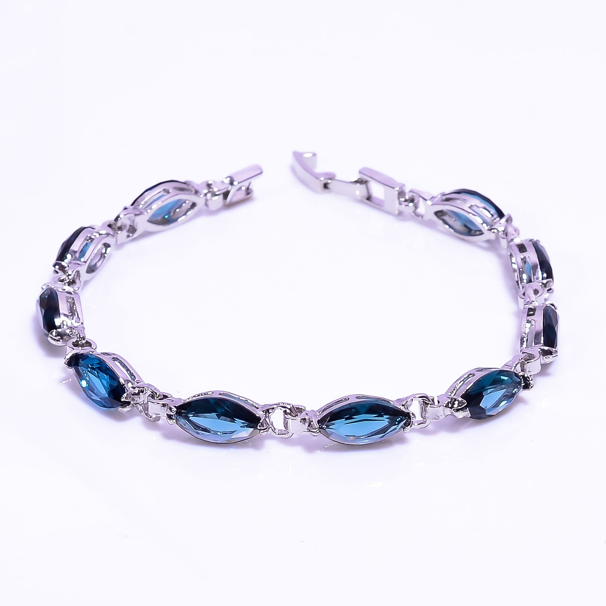 925 Silver Plated Cubic Zirconia Tennis Bracelet