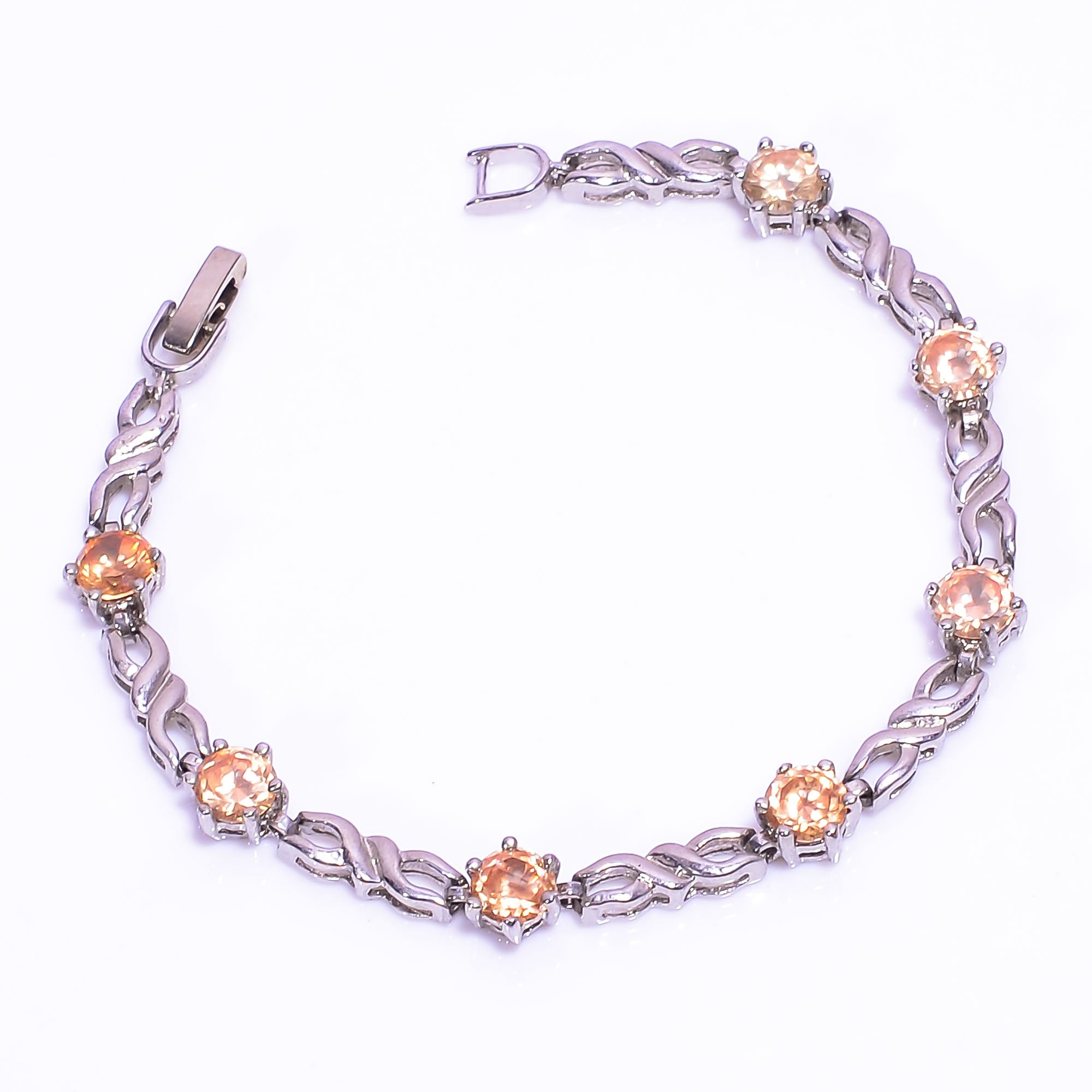 925 Silver Plated Cubic Zirconia Tennis Bracelet