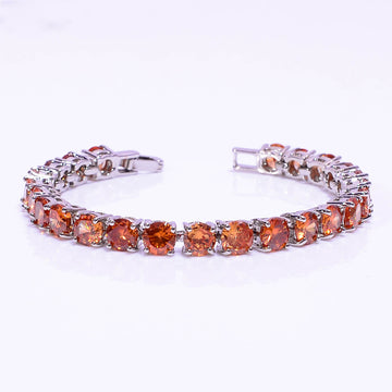 925 Silver Plated Cubic Zirconia Tennis Bracelet