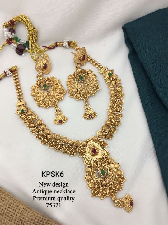 KPSK6 Antique Necklace With Earrings