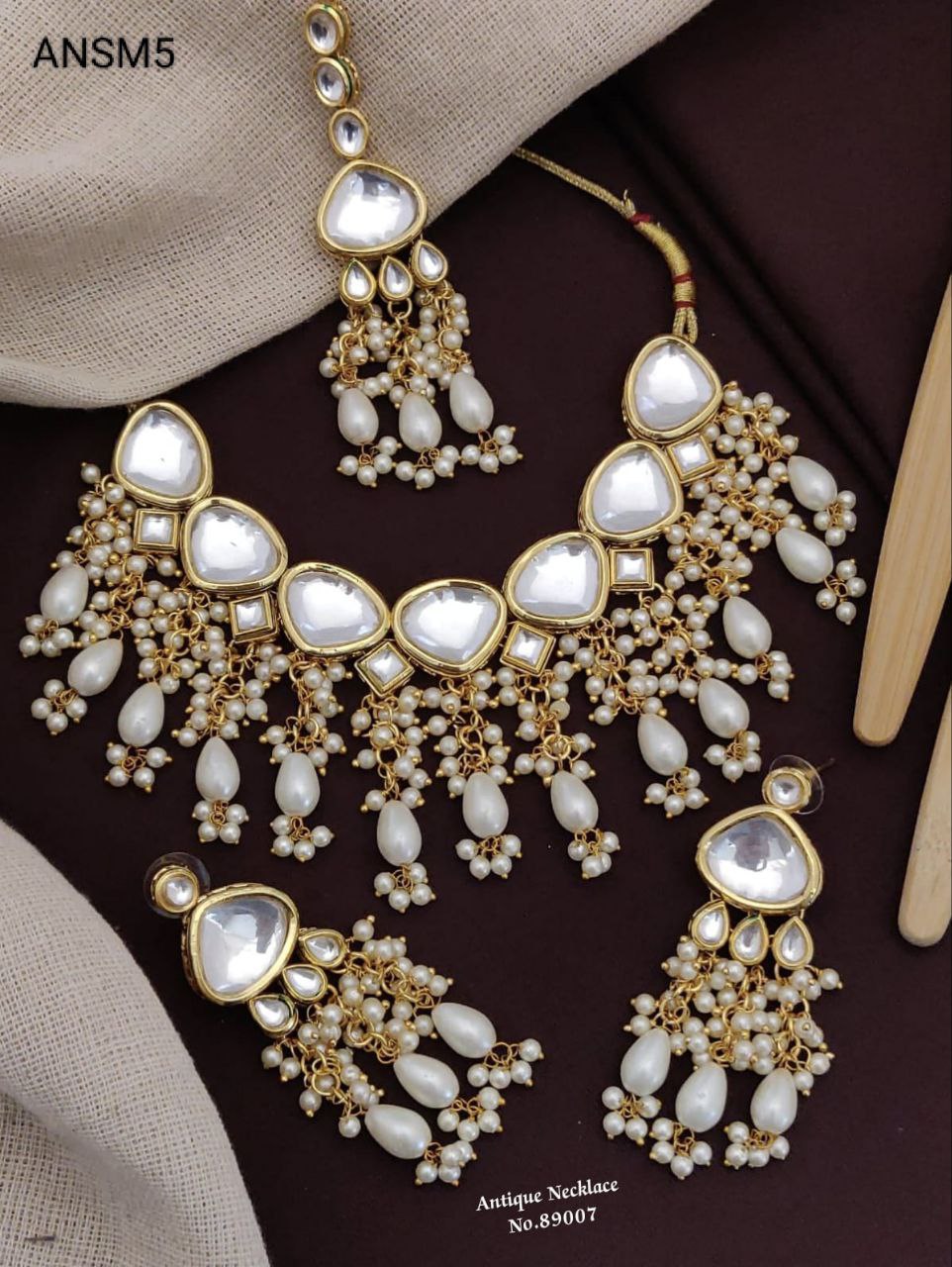 ANSM5 Royal Kundan Necklace Set