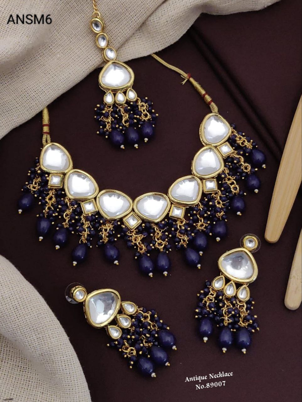 ANSM6 Royal Kundan Necklace Set