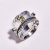 Faceted Citrine Gemstone 925 Sterling Silver Meditation Spinner Ring