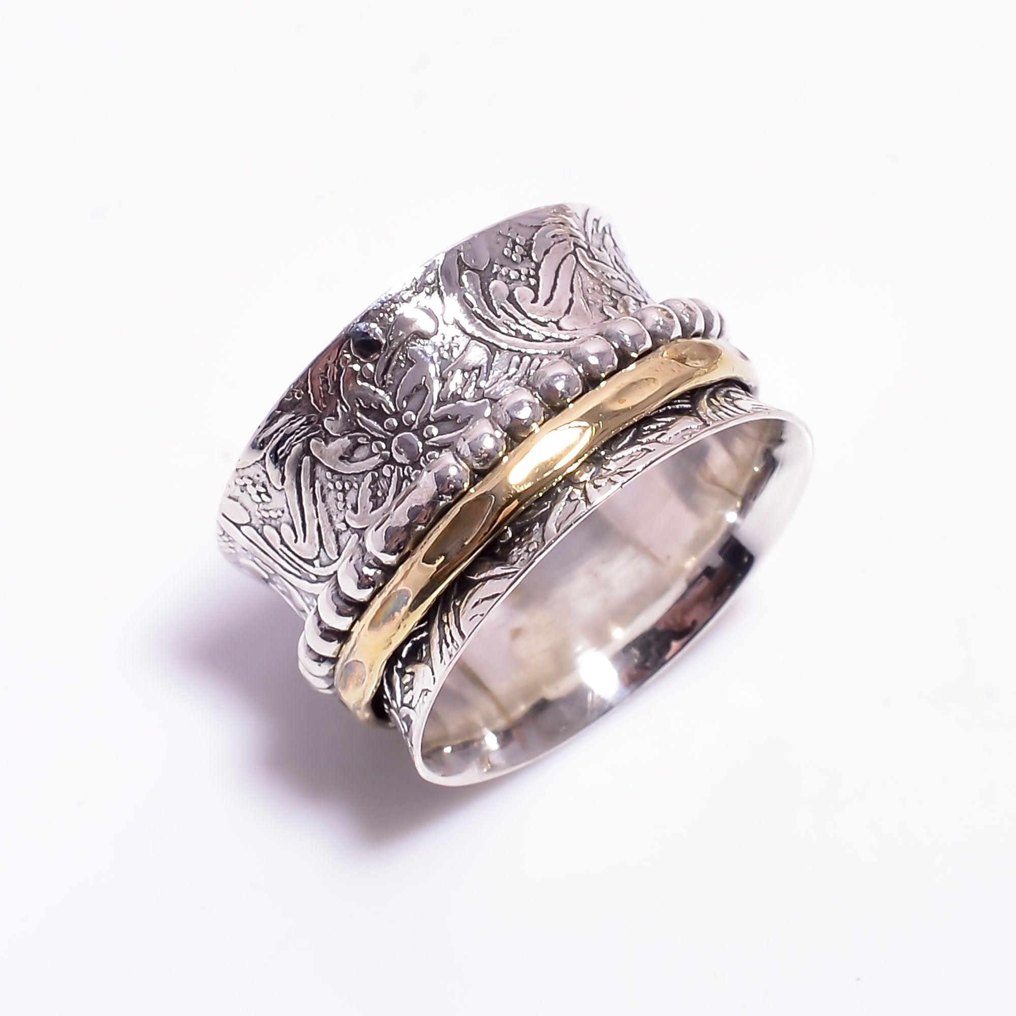 925 Sterling Silver Meditation Spinner Ring