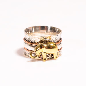 925 Sterling Silver Meditation Spinner Ring