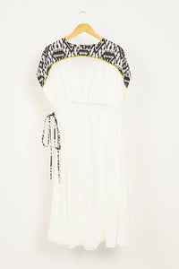 White Colour Designer Casual Wear Viscose Rayon Tunic Kaftan