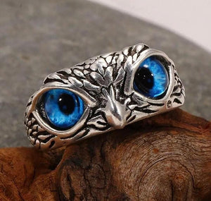 Silver Plated Owl Ring