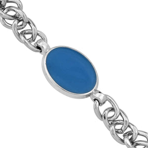Gleaming Beads & Silver Plated Men's Bracelet