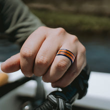 Saizen Stylish Brown Black Band Finger Ring for Men boys