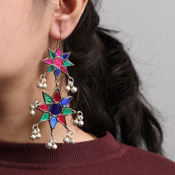 Star Design Vintage Afghani Earrings