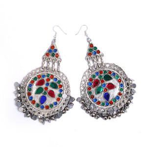 Silver Afghani Earrings (Lite Weight)