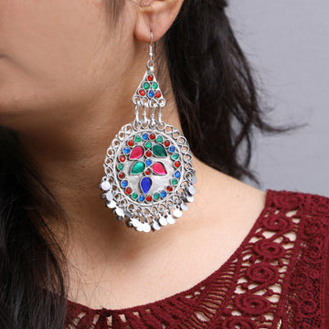 Silver Afghani Earrings (Lite Weight)