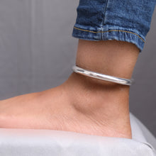 Plain Silver Ankle Kada